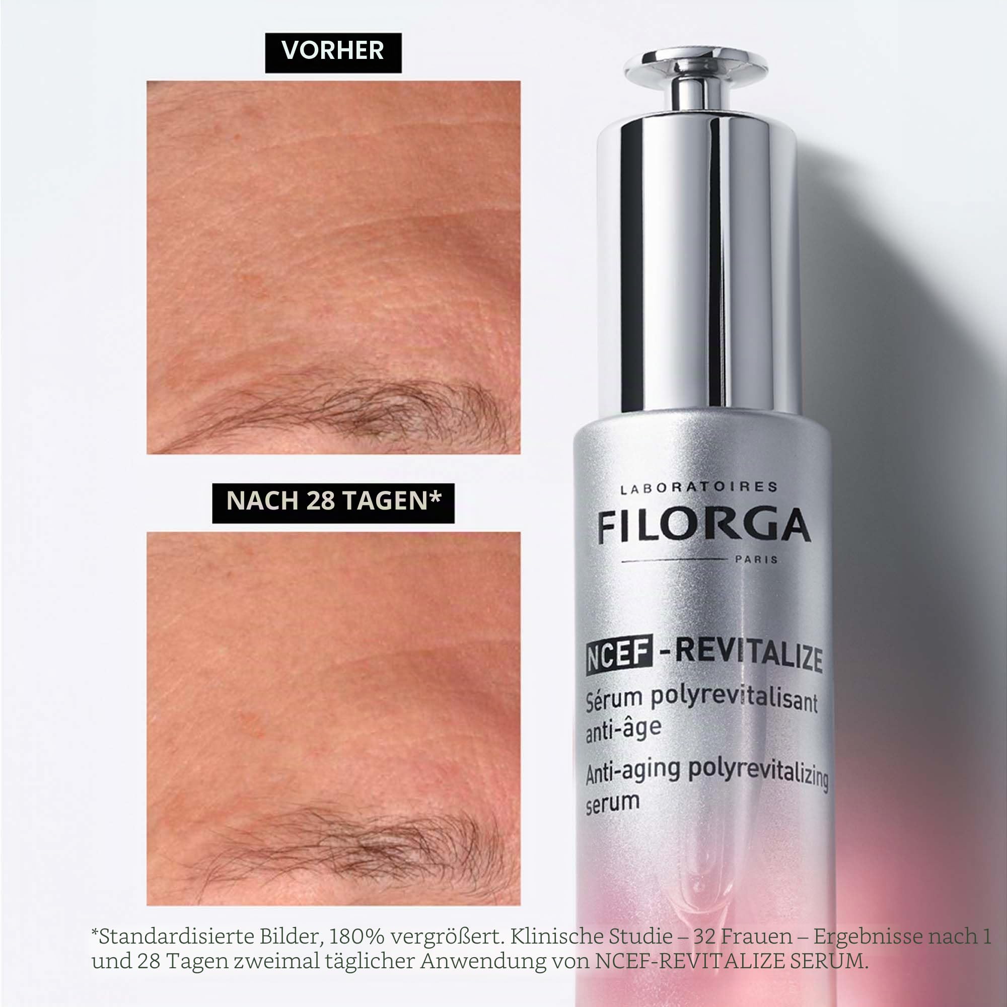 Filorga NCEF-Revitalize Gesichtsserum, Anti-Aging und Hautstarkende Behandlung fur eine Glattere und Strahlendere Haut mit Hyaluronsaure, Aminosauren und Coenzymen, 30 ml