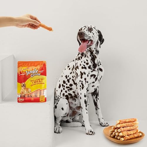Miniatura 8 de Jungle Calling Galletas de pollo para perros, golosinas masticables suaves sin cuero crudo para recompensas de entrenamiento, 10.6 onzas