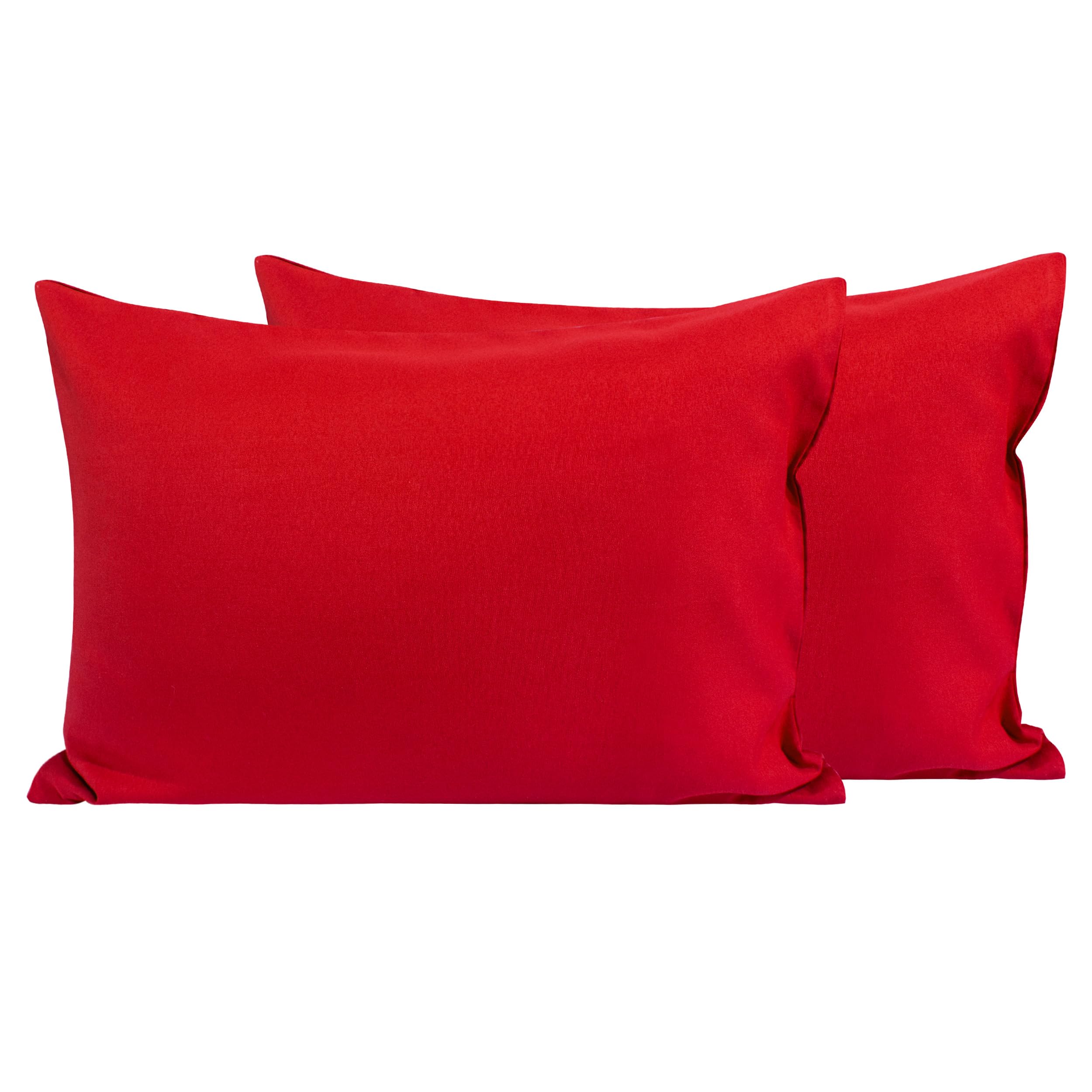 Photo 1 of FLXXIE Microfiber Toddler Pillowcases, 14x20 Inch, Red (2 Pack)