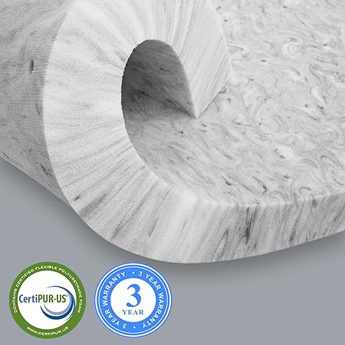 Miniatura 7 de BedsPick Cubrecolchón de espuma viscoelástica de tamaño matrimonial de 2 pulgadas, protector de colchón de carbón de bambú súper suave