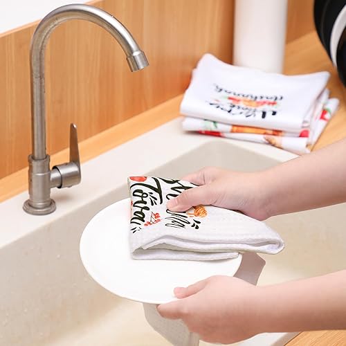 Miniatura 5 de Vansolinne Rosh Hashanah - Toallas de cocina Shana Tova, toalla de cocina Happy Rosh Hashanah para anfitriona, idea de regalo, fiesta, decoración