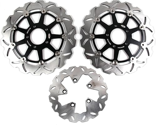 Arashi Rotores de discos de freno delanteros y traseros para Suzuki Hayabusa Gen 1 GSX1300R GSXR 1300 1999-2007 Accesorios de repuesto para