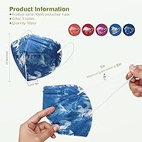 Vista 2 de Wecolor KN95 Face Masks 50 Pack 5-Ply Breathable Safety Respirator Cup Dust Disposable KN95 Mask
