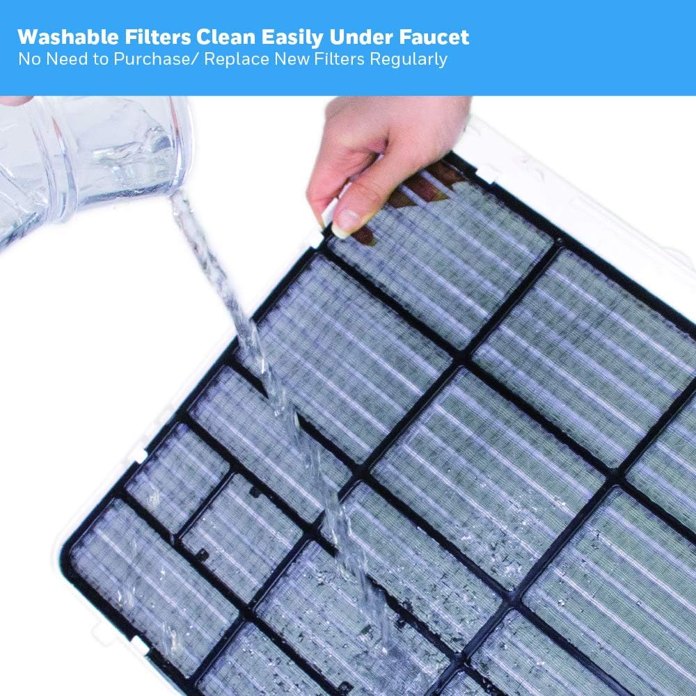 Washing the filter of Honeywell portable air conditioner under a faucet