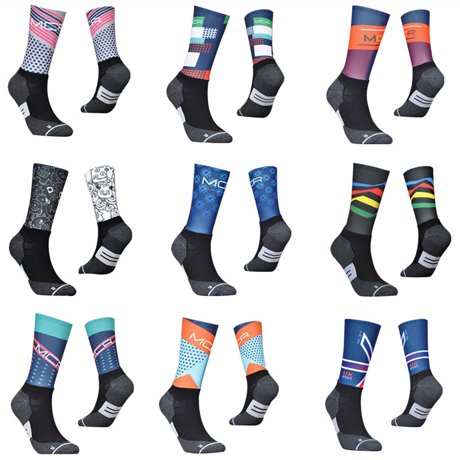 Antideslizante profesional calcetines de bicicleta de bicicleta de compresión de bicicleta calcetines deportivos hombres y mujeres calcetines deportivos calcetines de ciclismo de carreras calcetines d