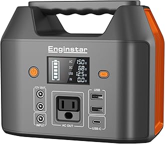 EnginStar Power Bank with AC Outlet 150W 110V Laptop Power Bank, 155Wh/ 42000mAh Battery Bank, Lithium Ion Power Supply for Emergency Camping