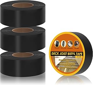 JOAPRIL Joist Tape 2" x 50', 4 Pack Butyl Joist Tape for decking, Deck Joist Tape for Top of Joists, Rim Joists, Under Joists and Beams