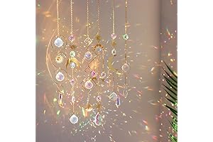 6-Piece Crystal Wall Decor: Prismatic Suncatcher for Enchanting Spaces