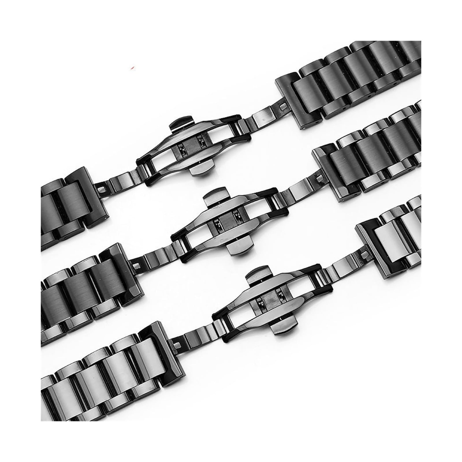 Cinturino In Acciaio Inossidabile Massiccio 18mm 20mm 22mm 24mm Fibbia A Farfalla Con Fibbia Da Uomo Cinturino In Metallo Con Cinturino Di Ricambio