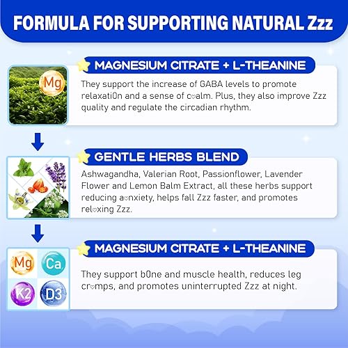 Miniatura 3 de Gomitas de magnesio para niños mayores de 4 años  Suplemento de citrato de magnesio sin azúcar con L-teanina, calcio y vitamina A, C, D3 y K2  Apoya