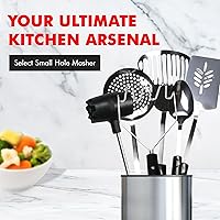 Vista 2 de Chef Craft Select - Machacador resistente, 10.25 pulgadas, acero inoxidable/negro