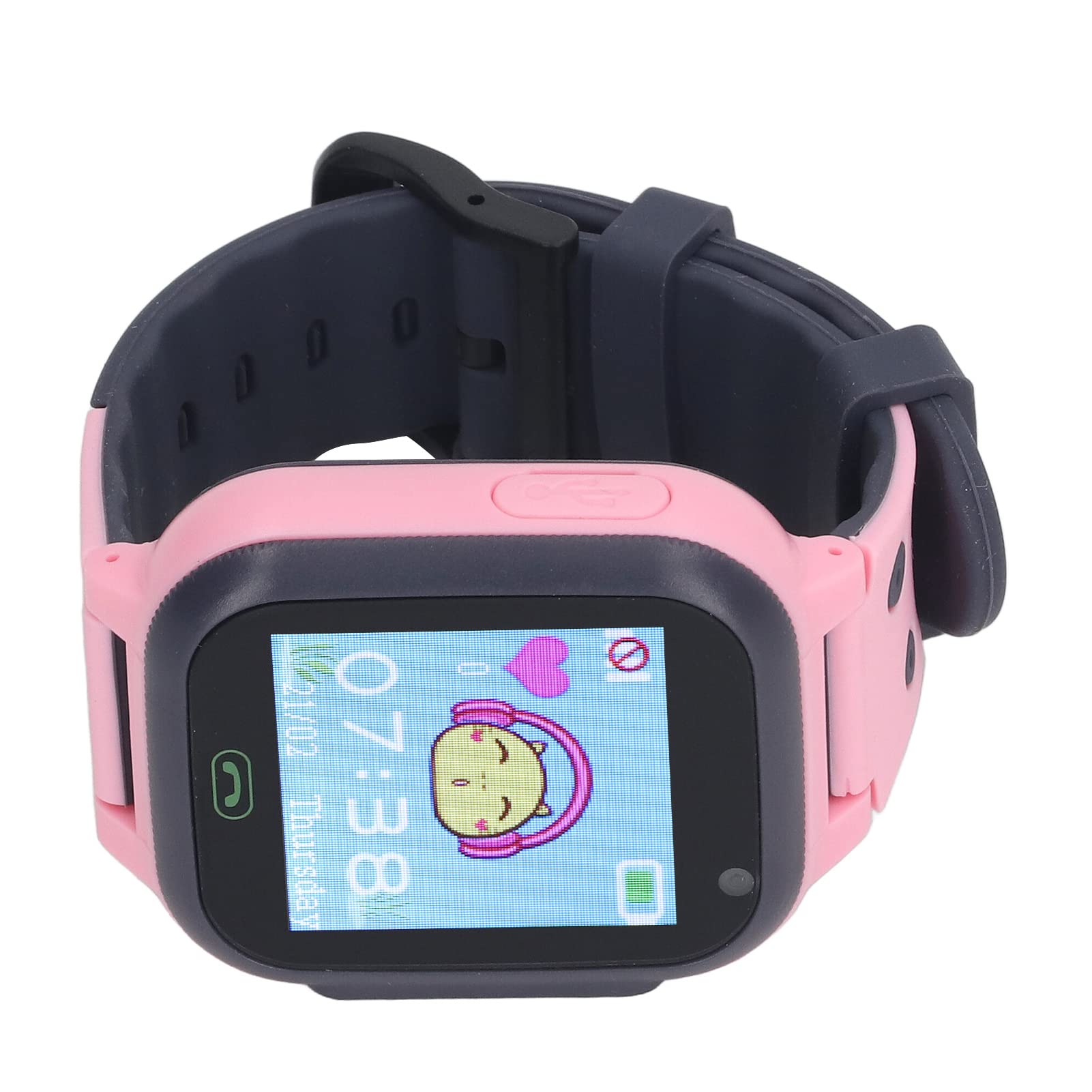 Qcwwy Enfants Montre Intelligente Téléphone Lecteur de Musique Garçons Filles Smartwatch (Rose)