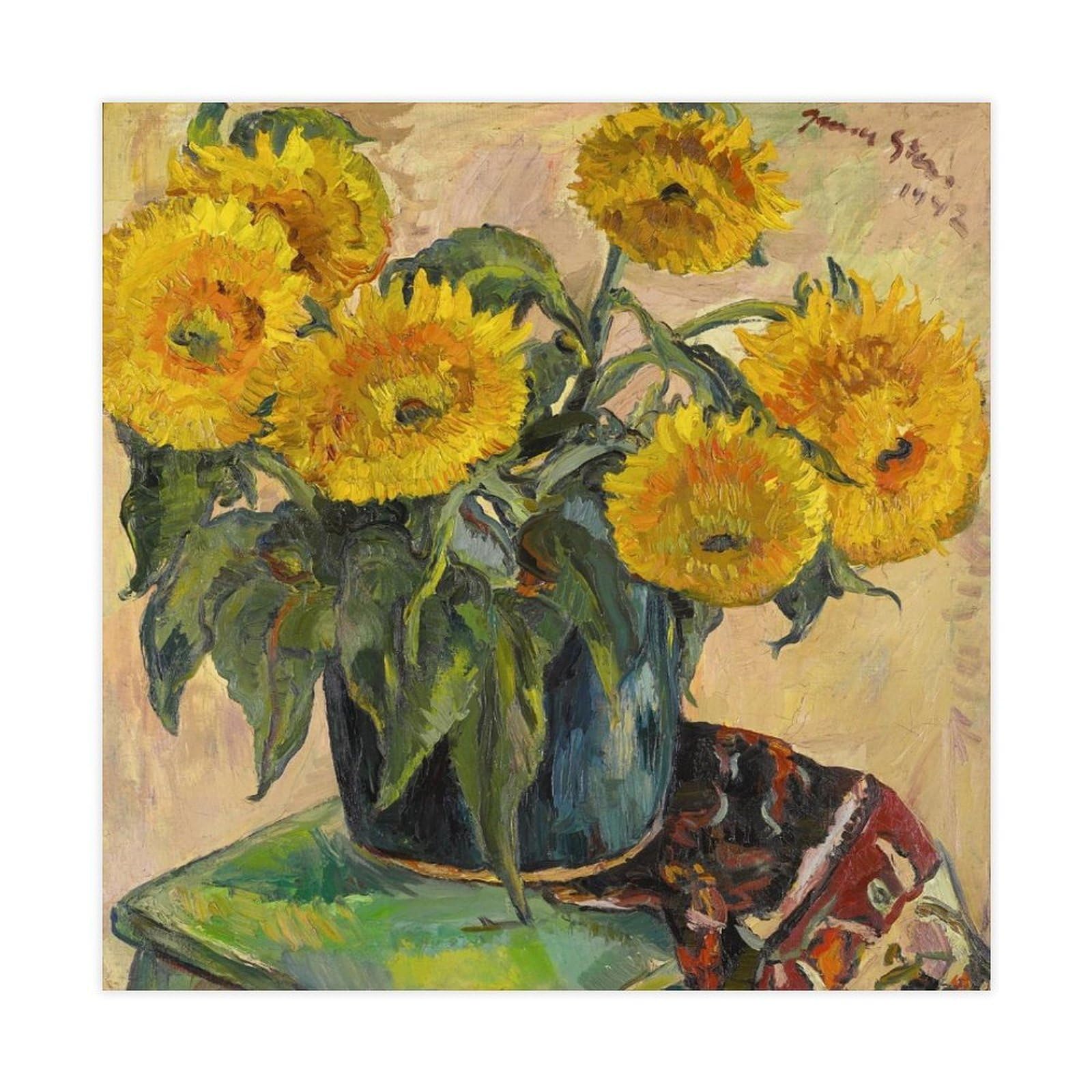 Sunflowers Irma Stern impression sur toile déco bureau 40x40 - 6