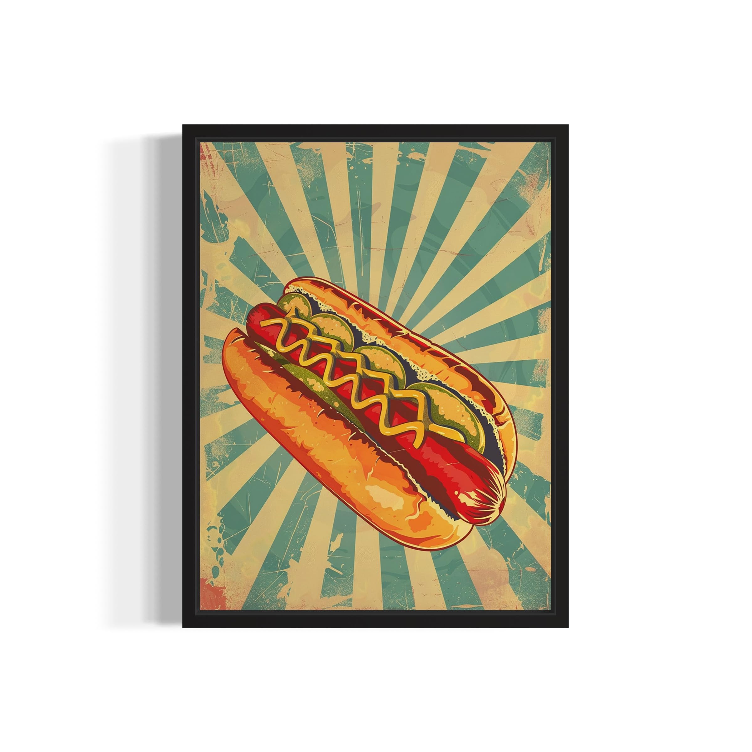 Amazon.com: Hotdog Pop Art Poster Print, Vintage Retro Wall Art