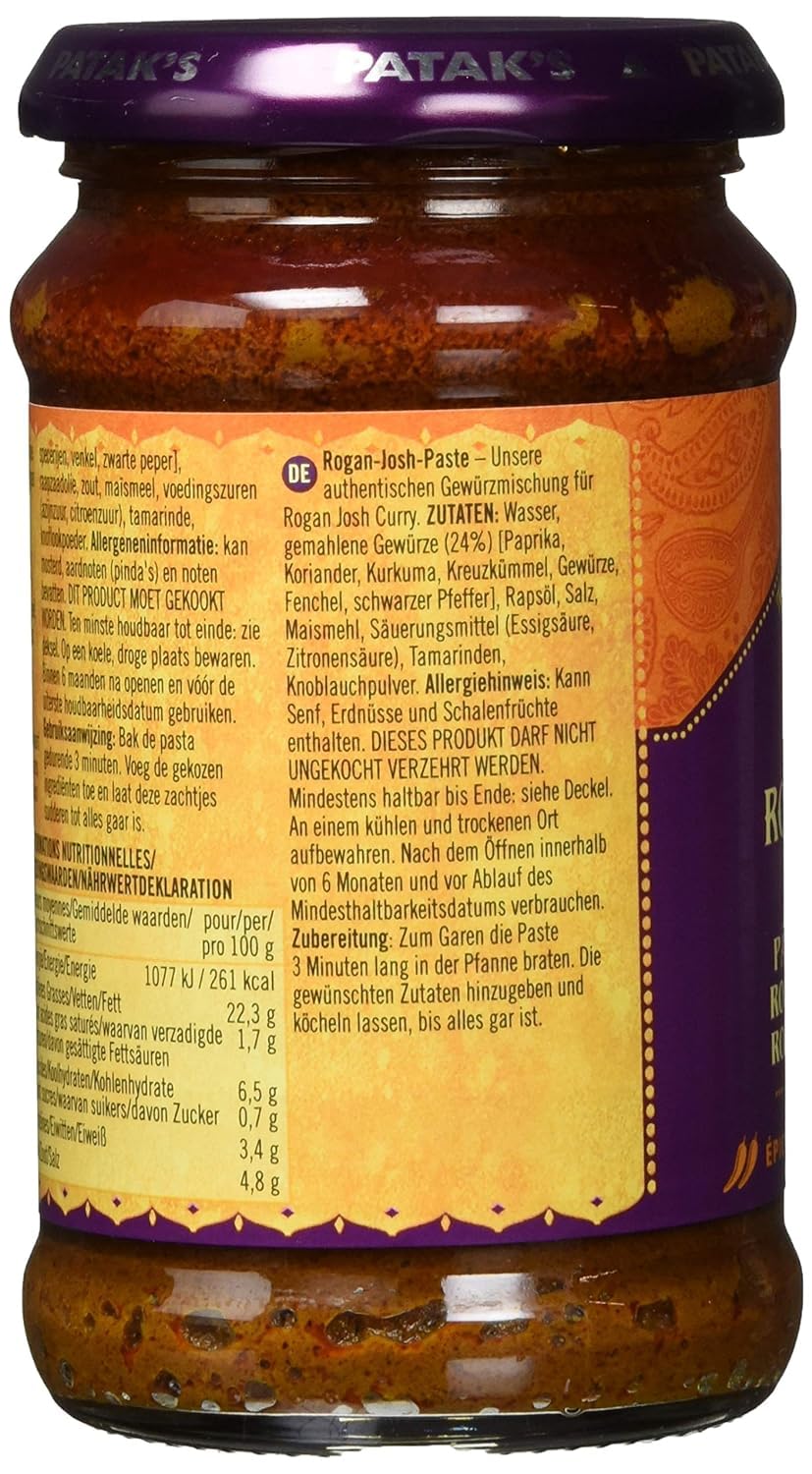 Patak's Rogan Josh Paste 283 g (confezione da 3)