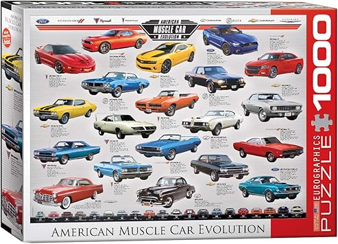 EuroGraphics Muscle Car Evolution Jigsaw Puzzle 1000-Piece