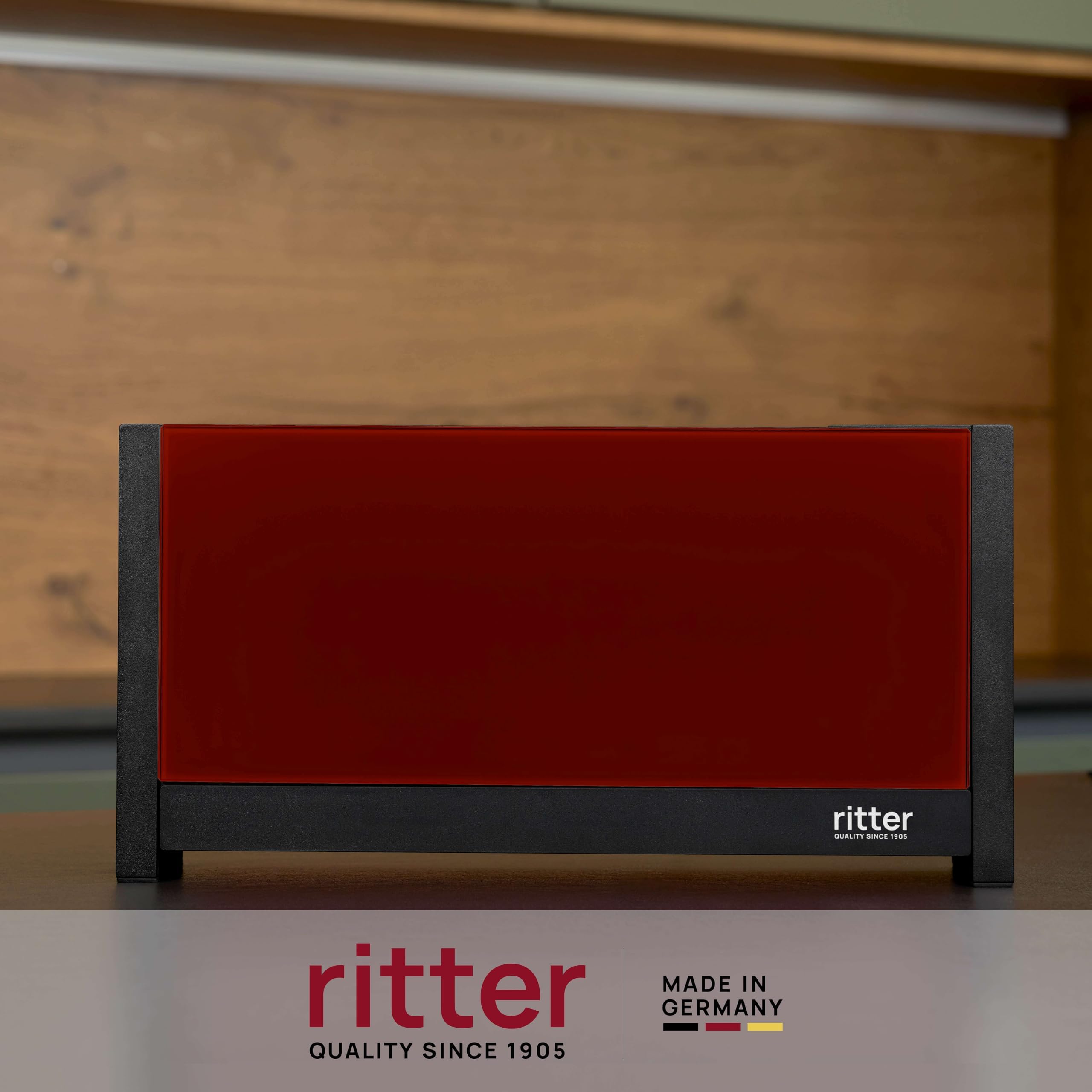 ritter Tostapane Volcano 5 Rosso, 1000 W, Vetro, 2 Scomparti