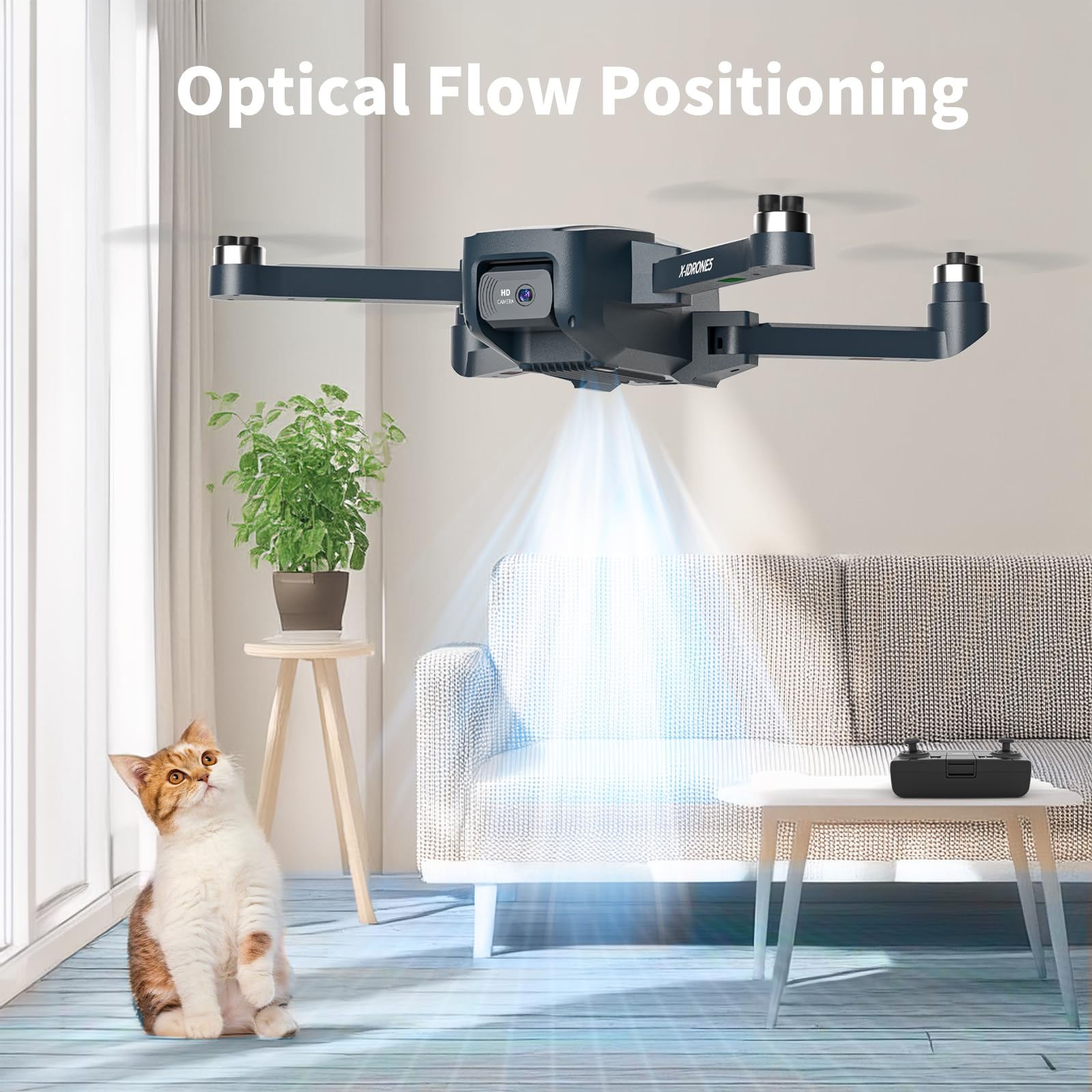 GPS Drone con telecamera 4K, Velocità massima 40 km/h, Droni Professionali Con Motore Brushless, FPV RC Quadcopter Pieghevole Telecomando Ritorno Automatico, Decollo/atterraggio con un solo tasto