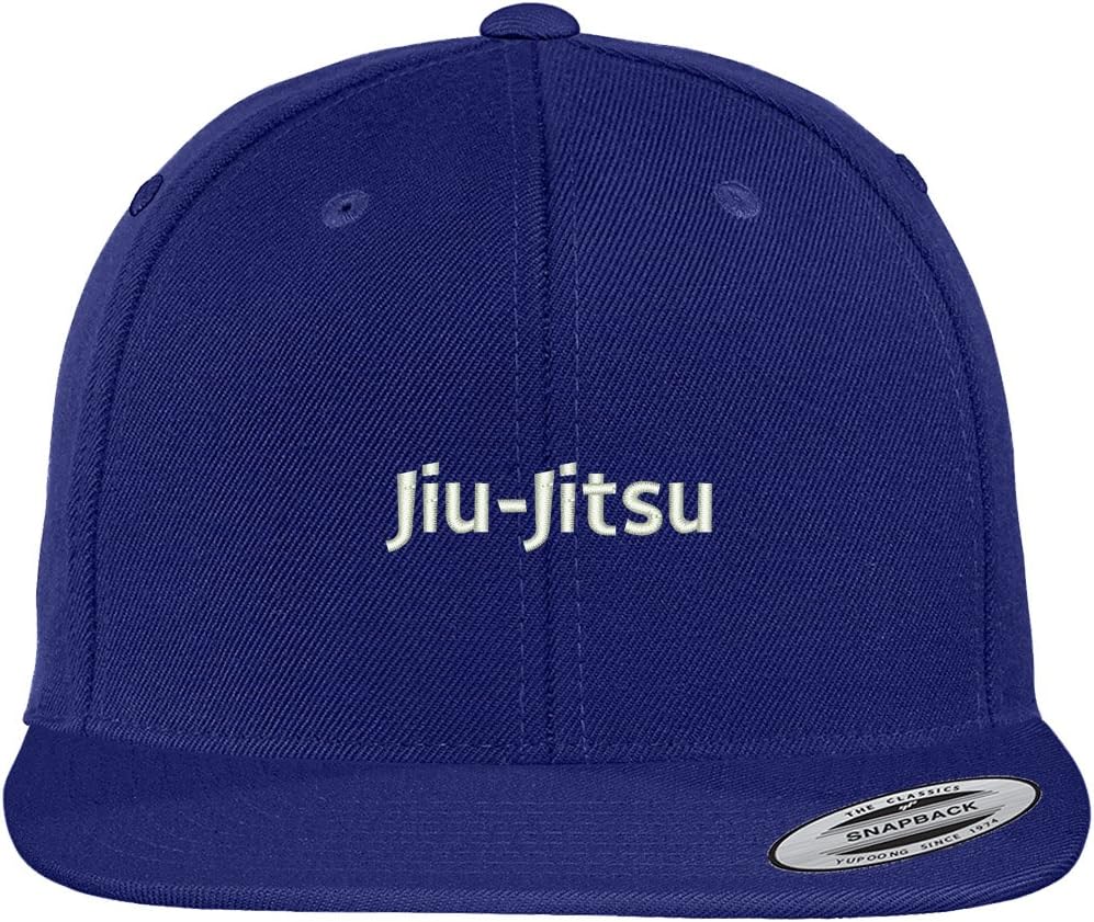 Trendy Apparel Shop Flexfit Original Jiu Jitsu Embroidered Flat Bill Snapback Cap