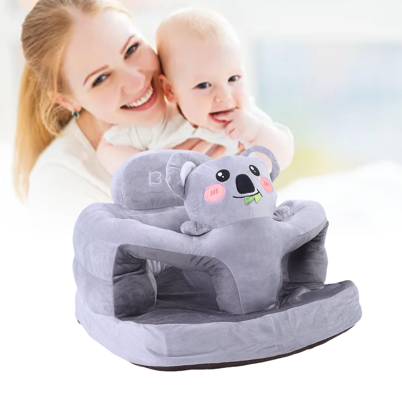 Dpofirs Divano di Sostegno per Bambini, Morbido Peluche, Animale dei Cartoni Animati, Supporto per la Schiena del Neonato, per il Gioco o il Relax, Tessuto Delicato Sulla Pelle, per Bambini Attivi,