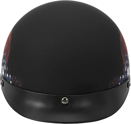 Miniatura 3 de VCAN Cruiser - Casco de motocicleta sólido, cobertura de media cara