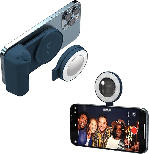 Miniatura 2 de ShiftCam SnapLight - Anillo de luz LED para selfie con cuatro ajustes de brillo y batería integrada, montaje magnético que se ajusta a cualquier