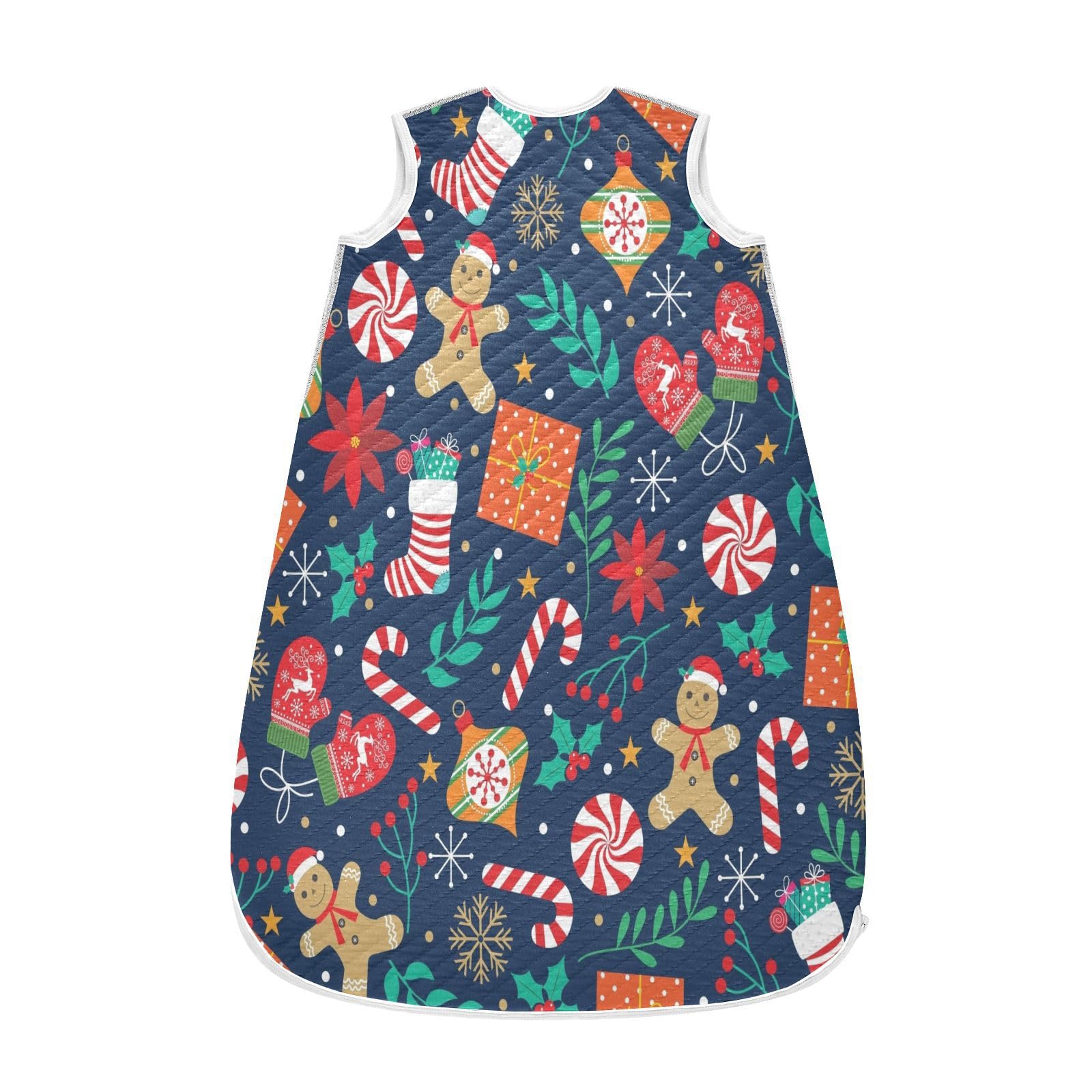 Kigai Christmas Gingerbread Baby Sleep Sack Wearable Blanket Sleeping Bag 2-Way Zipper Soft Swaddle Transition Sack