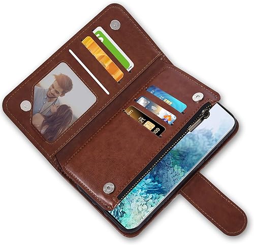 Miniatura 5 de Asuwish Funda de teléfono para Samsung Galaxy S20 5G de 6.2 pulgadas con protector de pantalla de vidrio templado y tarjetero de cuero con diseño de