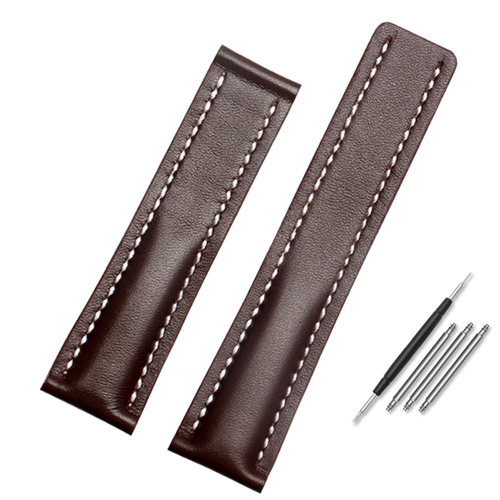 Per cinturino dell'orologio 22mm 24mm cinturino in vera pelle da uomo cinturino in pelle di mucca con distribuzione