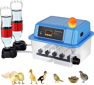 Incubators for Hatching Eggs,Safego 12-24 Eggs Incubator with Automatic Turner, Temperature Control and Built-in Egg Candler, Small Poultry Incubator for Hatching Chicken Quail Duck Bird Eggs(Blue)