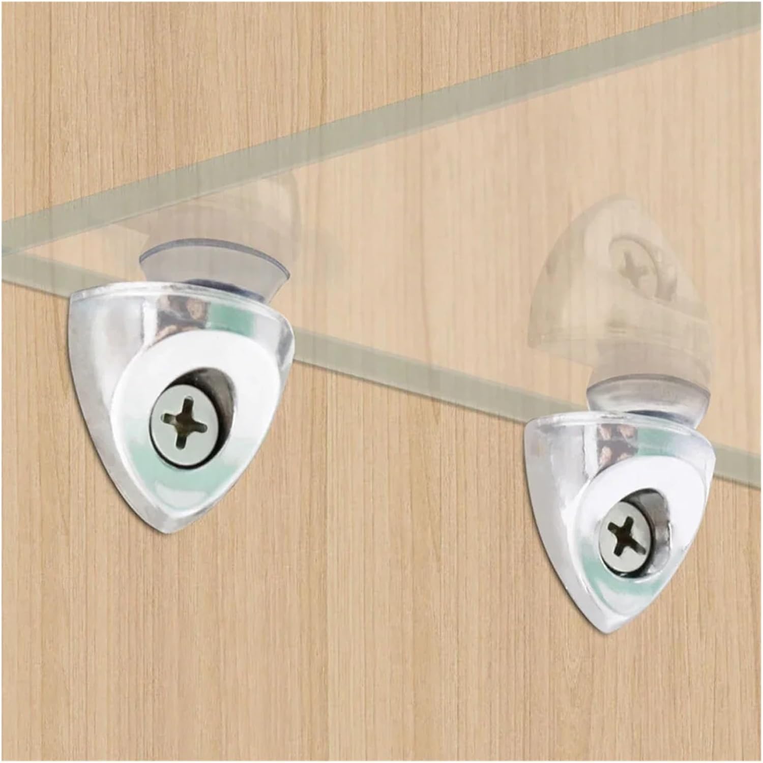 Cabinet Shelf Clips Cabinet Shelf Clips 20PCS Right Angle Fixing Bracket with Suction Cup Glass Base Support Clip Clamp Partition Board Holder(A03)