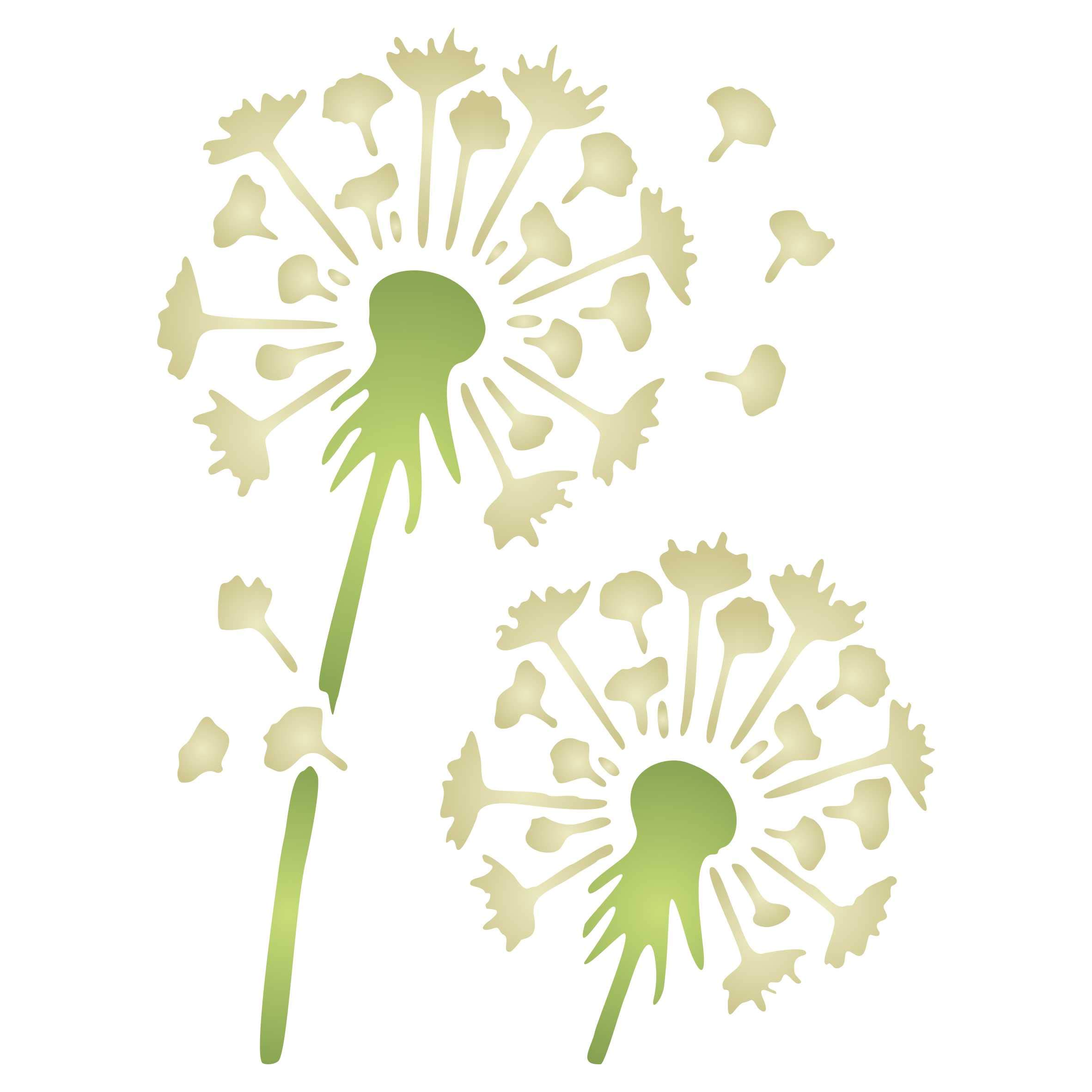 Dandelion Stencil, 4.5 x 6 inch (M) - Classic Floral Flower Border Stencils by CRAFT KREATIVELY