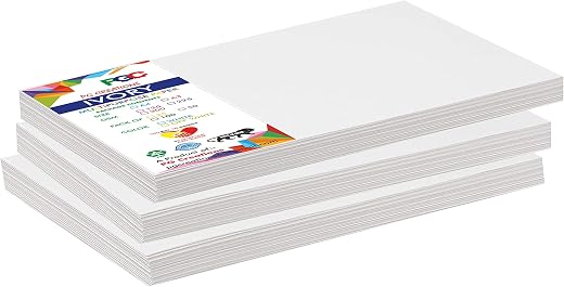 PG Creations A2 Size, 20 Sheets, Ivory Sheets for Drawing, 225 Gsm Smooth Finish, Sketching Paper for Architecture, Art Po