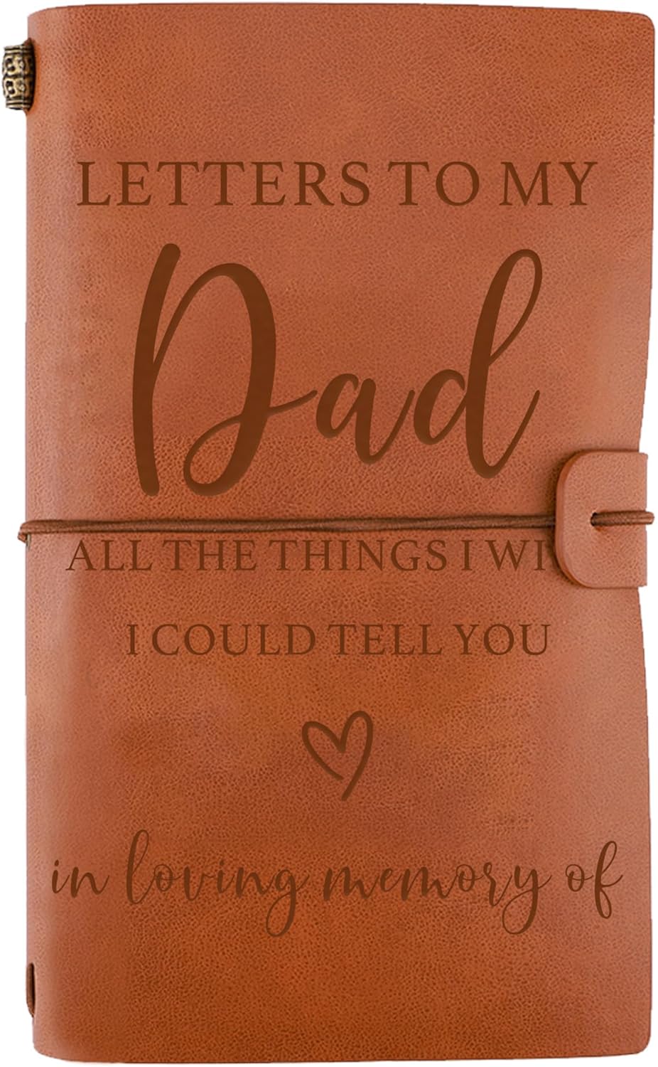 Letters to my Dad Leather Notebook Gifts- Loss of Father Grief Memorial Gift- Remembrance Gift for Grieving- Loss of Dad Sympathy Keepsake