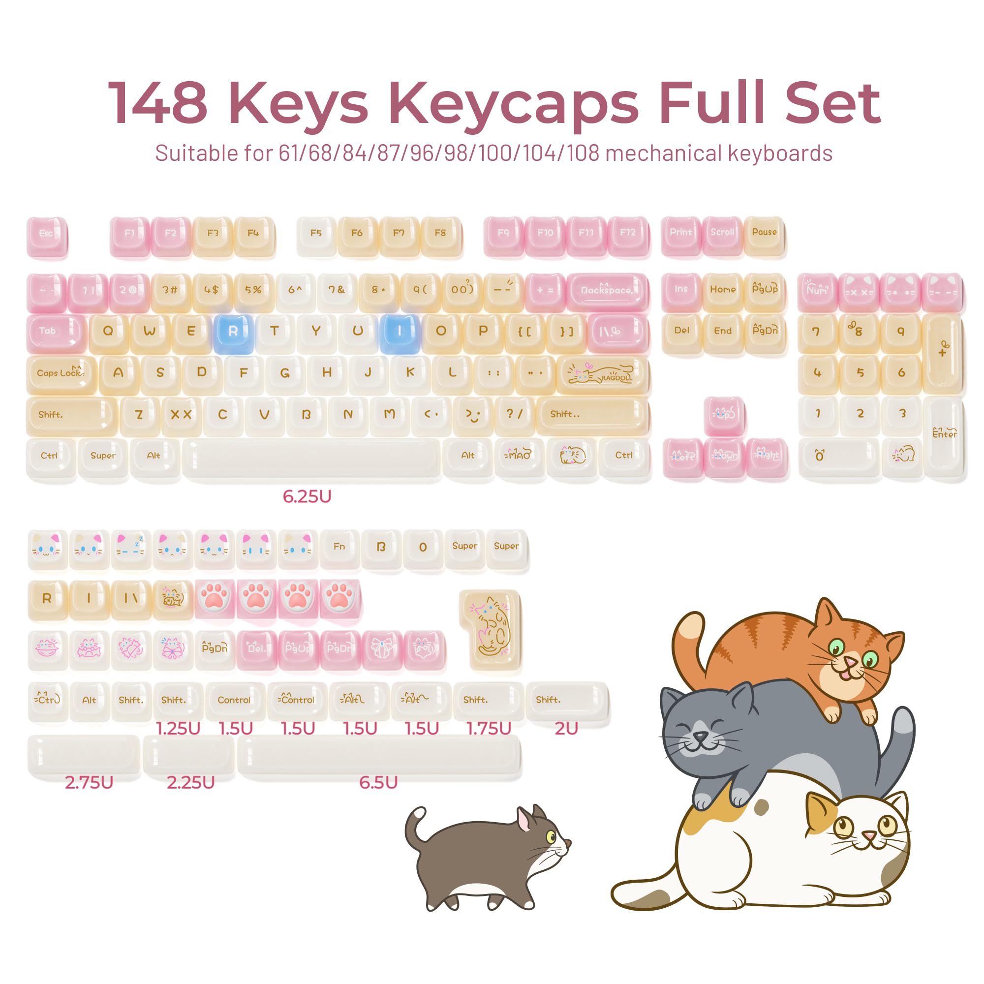 Amazon.com: HITIME x XVX Jelly Keycaps - Cute Jade Keycaps