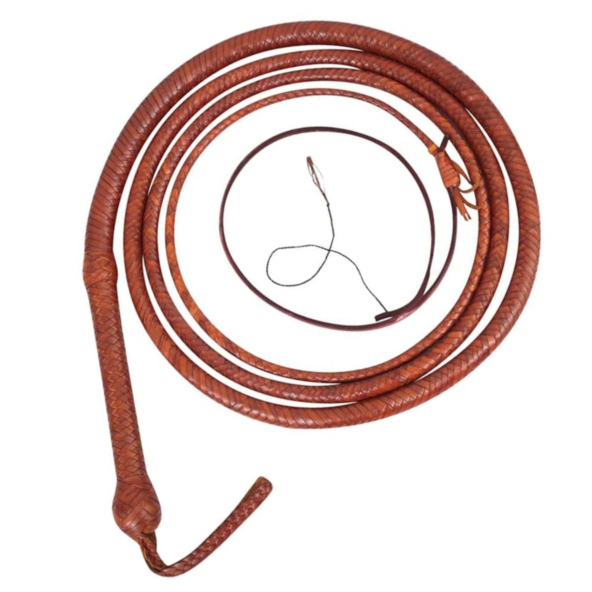 Bull Whip Echtes Rindsleder, Reitpeitsche, 16 Zöpfe, 2,4 m lange Peitsche, für Kostümgebrauch