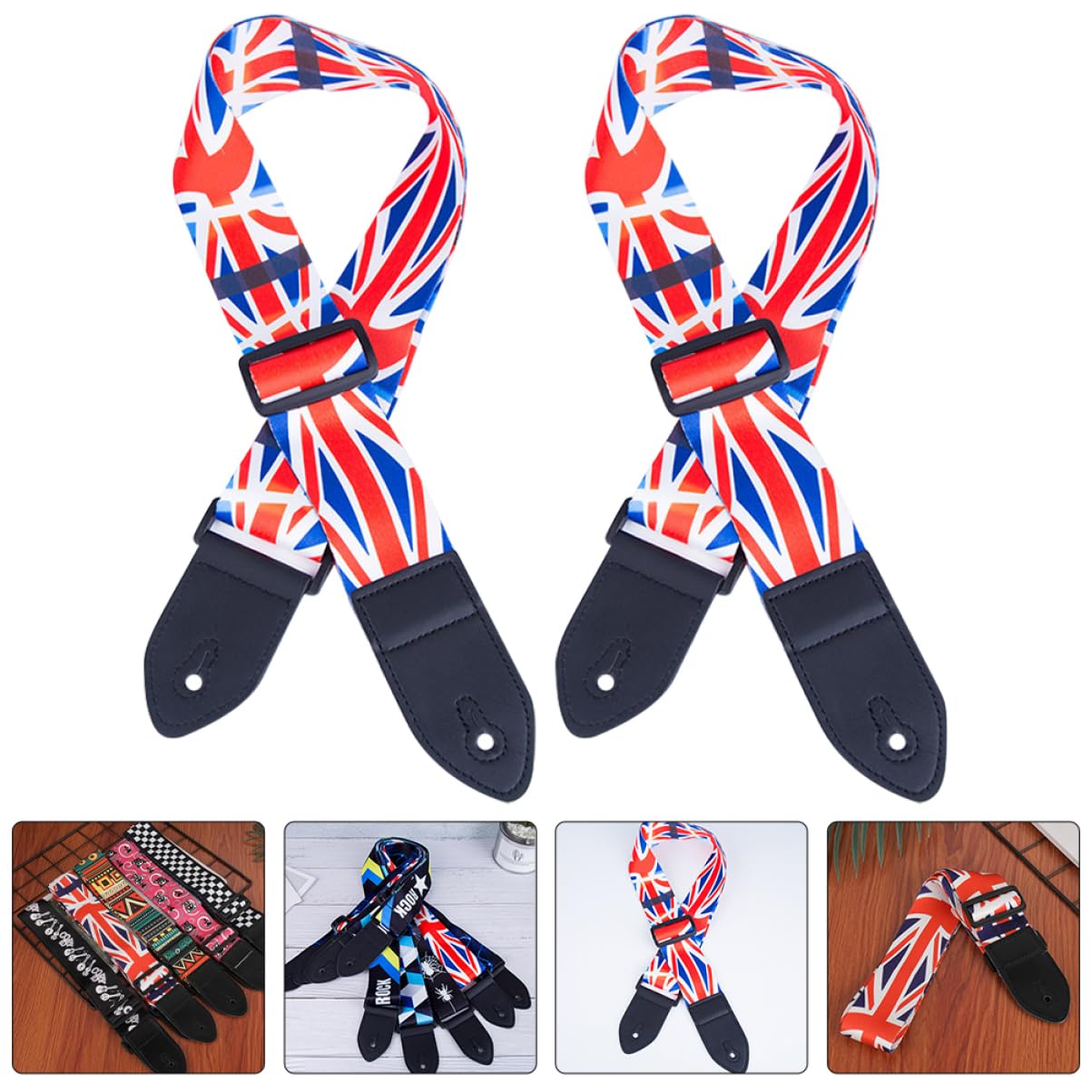 HEMOTON Guitarra Creativa Correa Para Guitarra Estante Exacción Correa Guitarra Acústica Guitar Strap Correa De Guitarra Ancha Cinturón De Guitarra Poliéster Algodón