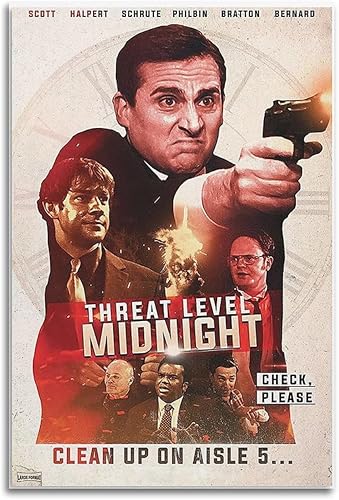 Póster de nivel de amenaza, pintura en lienzo, pósteres de pared artísticos, decoración familiar moderna, 12 x 18 pulgadas (11.8 x 17.7 in)