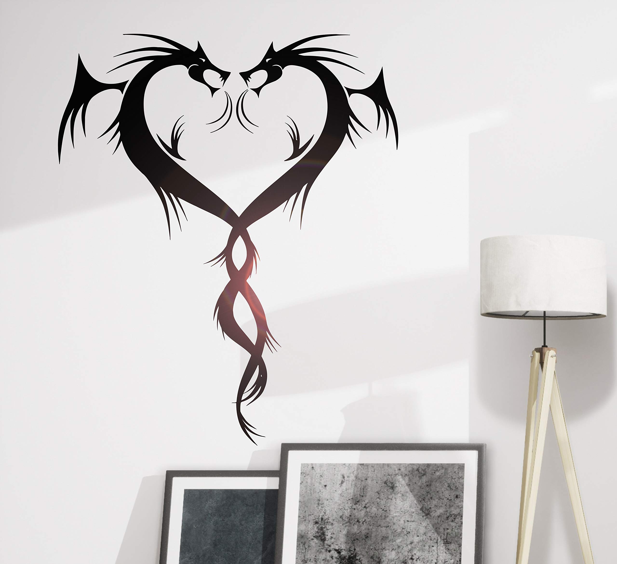  ♡ Heart Dragon Amazon.com: Wall Stickers Vinyl Decal Heart Dragons Love Romantic