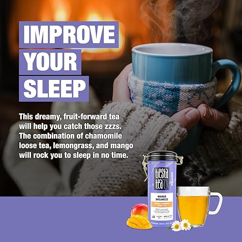 Miniatura 4 de Tisana de manzanilla y mango Tiesta Tea Relaxer Mango Dreamzzz, sin cafeína, ingredientes naturales, sin OMG, 3 onzas (paquete de 6).