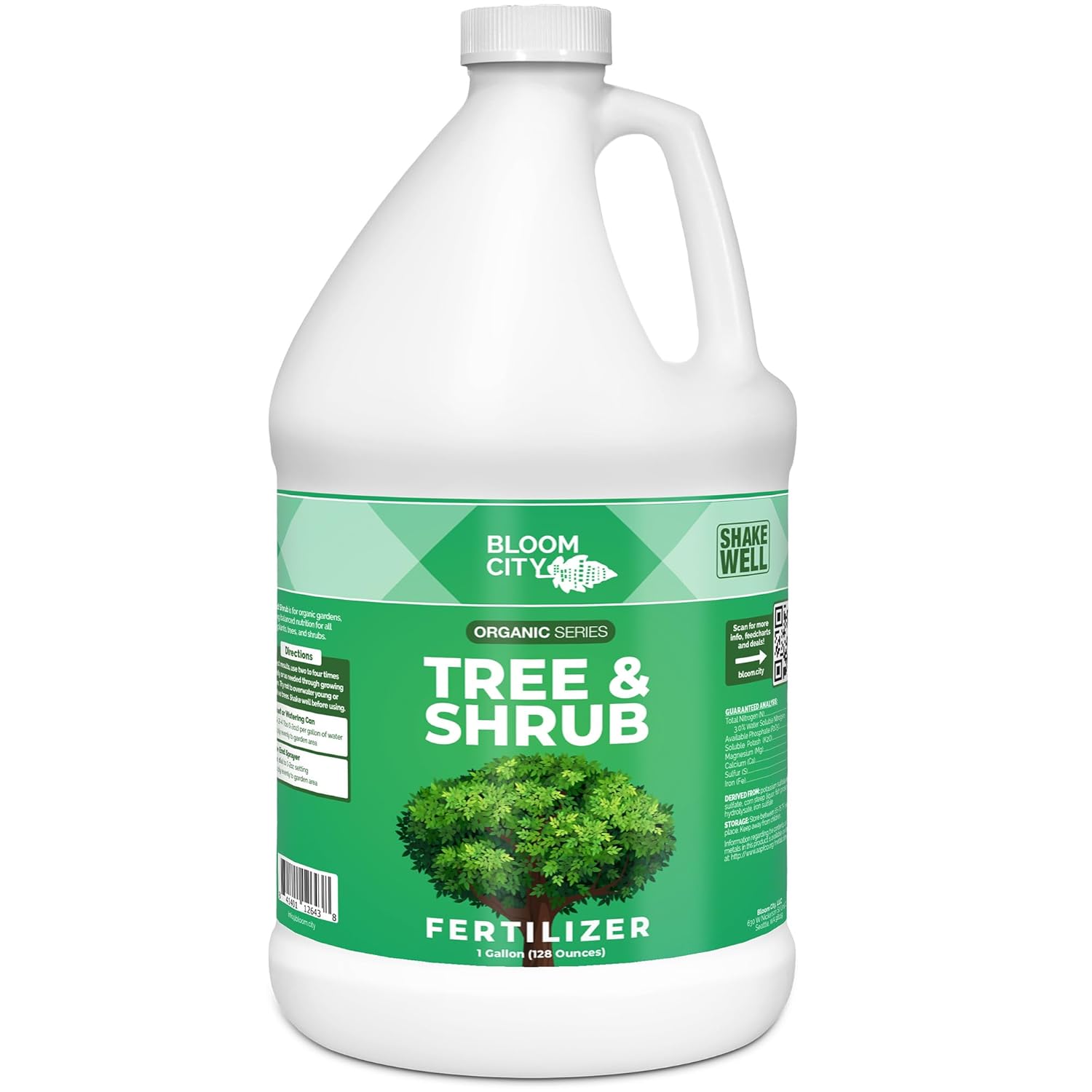 Bloom City Tree & Shrub Fertilizer – Liquid Plant Food for Stronger Roots, Fuller Foliage & Healthy Landscape Growth, 1 Gallon