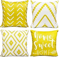 Vista 24 de Juego de 4 fundas de almohada decorativas de 20 x 20 pulgadas, color rojo vino, fundas de almohada para sofá, cama, sala de estar, fundas