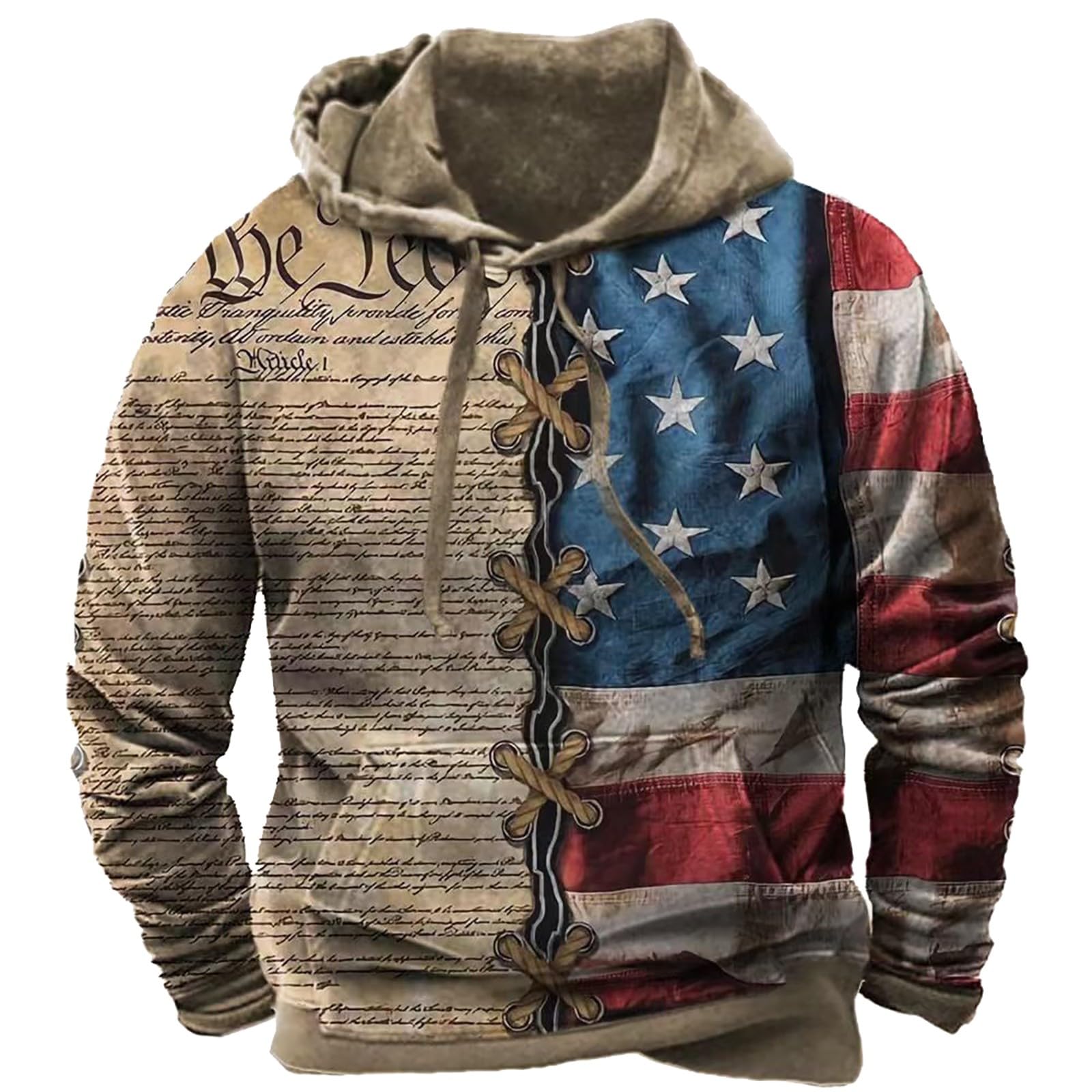 Generisch Sweat à Capuche Pour Homme Avec Impression Drapeau Italien 3D