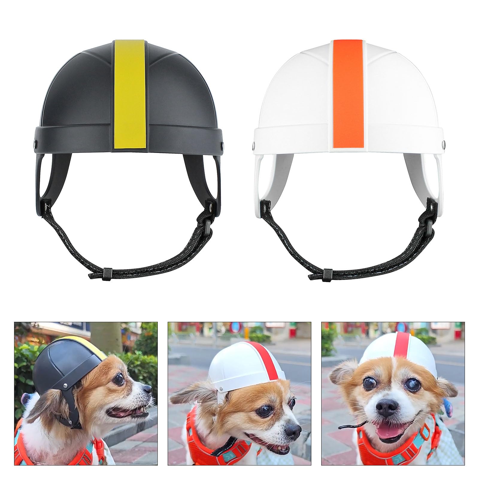 Small Pet Helmet with Ear Hole Motorcycle Dog Helmet Multi-Sport Dog Hard Hat Outdoor Bike Puppy for Dogs and