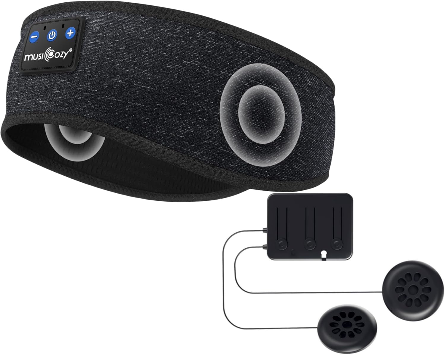 MUSICOZY Sleep Headphones Bluetooth Sports Headband & Bluetooth Module Kit with Speakers and Charging Cable