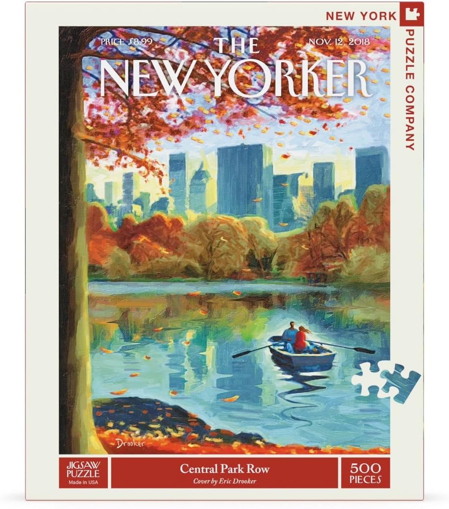 New York Puzzle Company - New Yorker Central Park Row - 500 Piece Jigsaw Puzzle for Family Game Nights by Eric Drooker