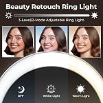 2K Webcam for PC with Microphone & Light & Privacy Cover, Web Camera for Desktop Computer/Laptop/Monitor/Mac, USB Streaming Camera for Zoom/Skype/Teams/Video Calling/Studying and Conference