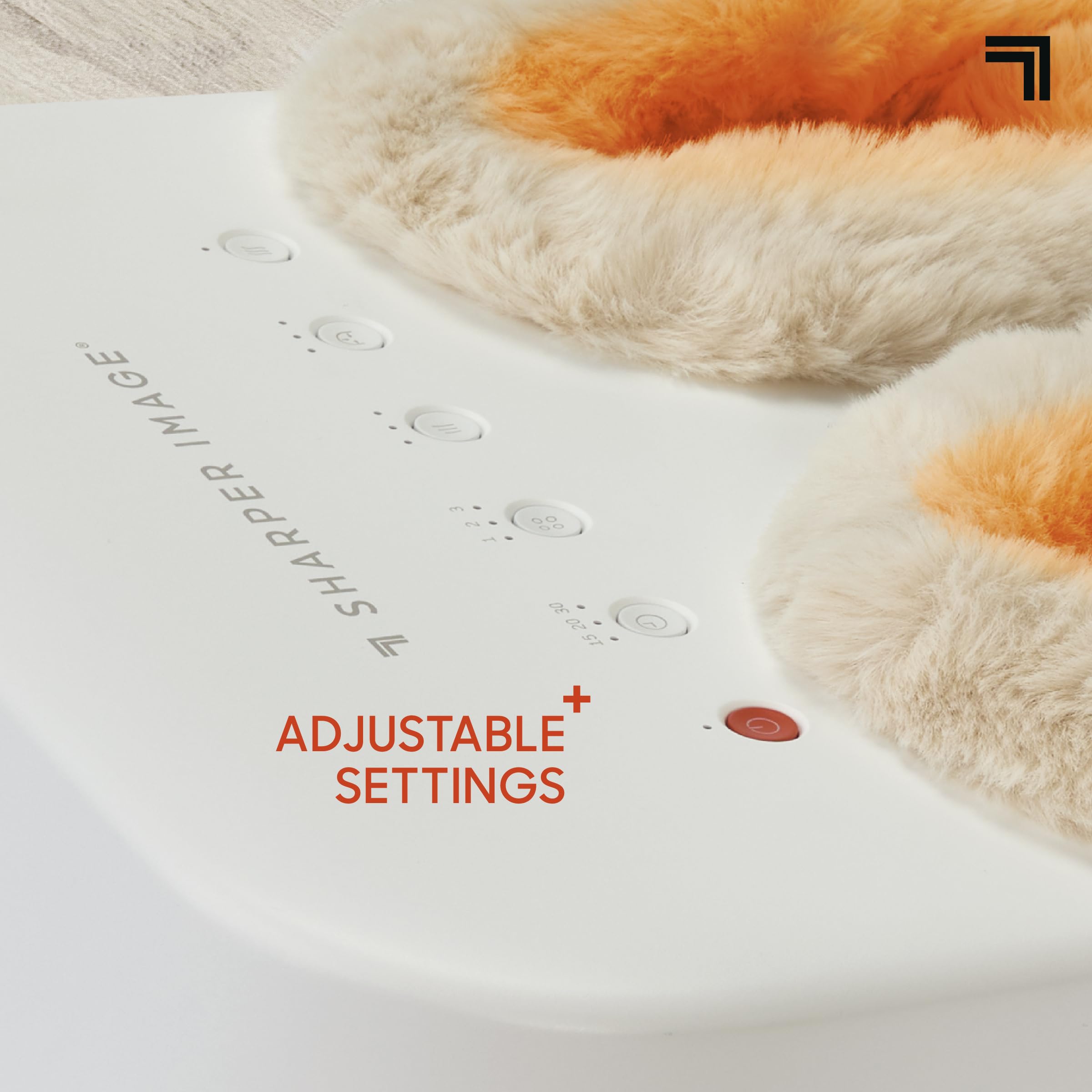 Sharper Image Shiatsu Relax Luxe Fußmassagegerät - Mehrzonen-Kompressionstherapie für Fersen, Bögen & Bälle, 3 Modi, Intensitätsstufen & Timer-Einstellungen, Ultraweiche Polsterung Fußmassagegerät mit