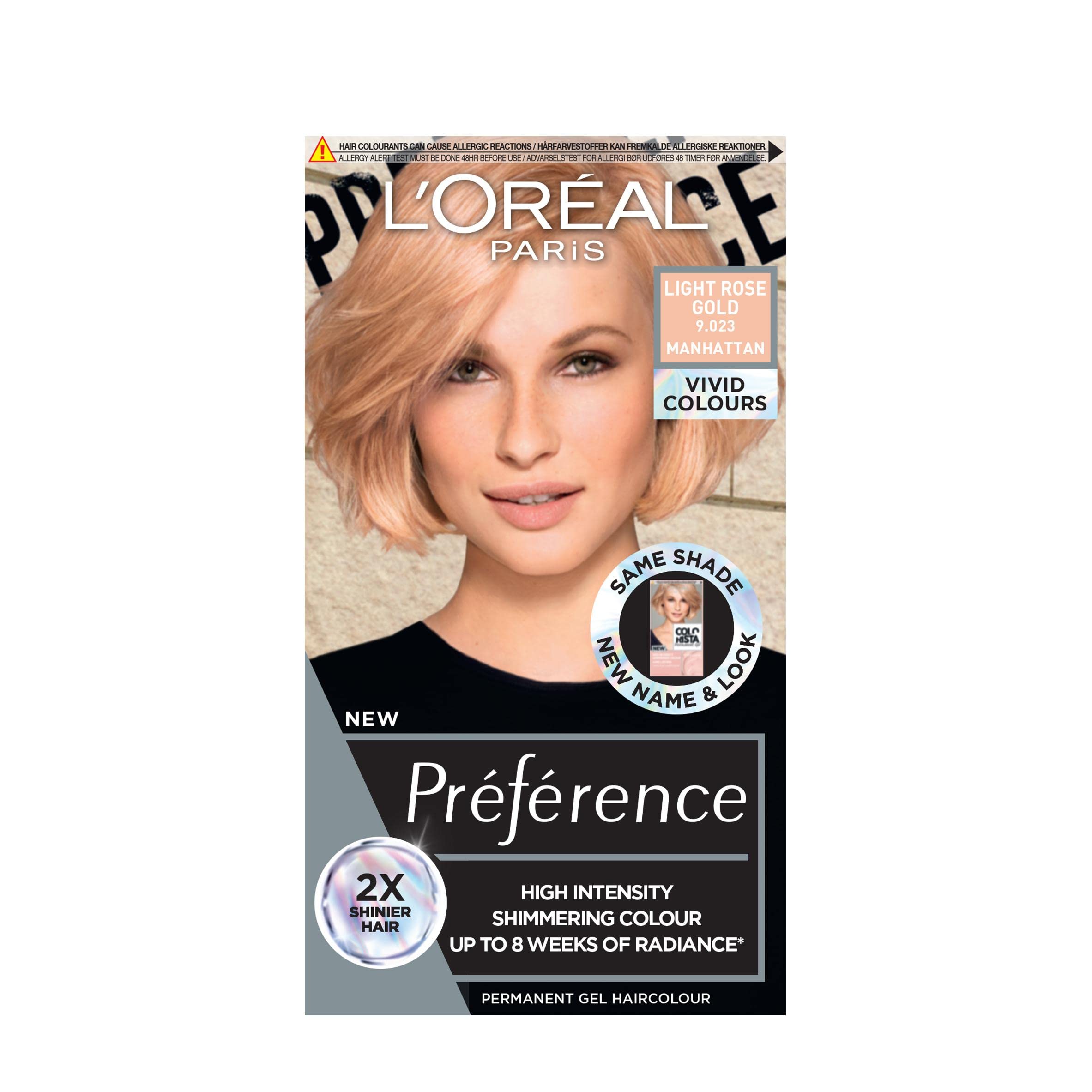 3 x Preference Vivids 9.023 Light Rose Gold:Long-lasting,Permanent Hair Colour