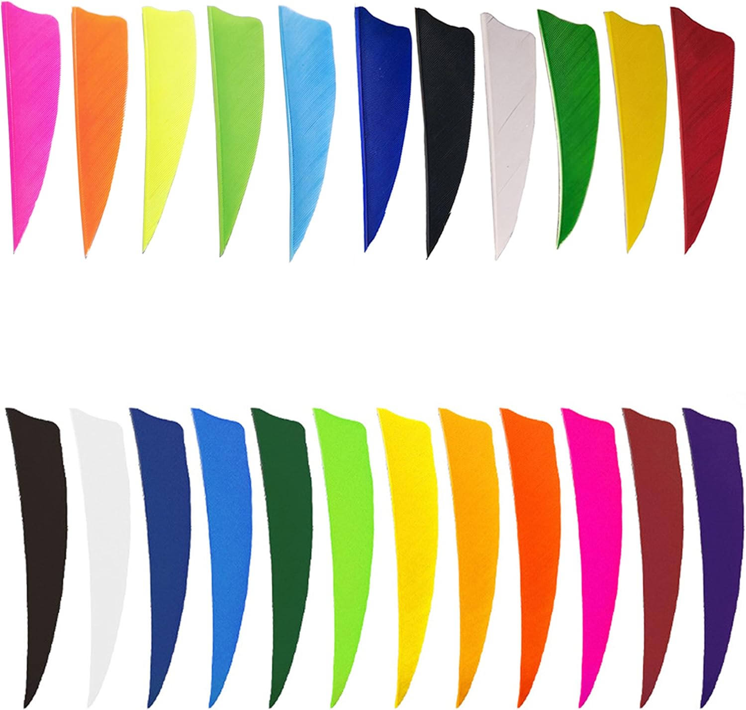 wolfman 100pcs 3" 4" 5” Archery Fletches Shield Cut Arrow Feathers Turkey Feather Right/Left Wing Hunting/Targeting Arrows Accessory